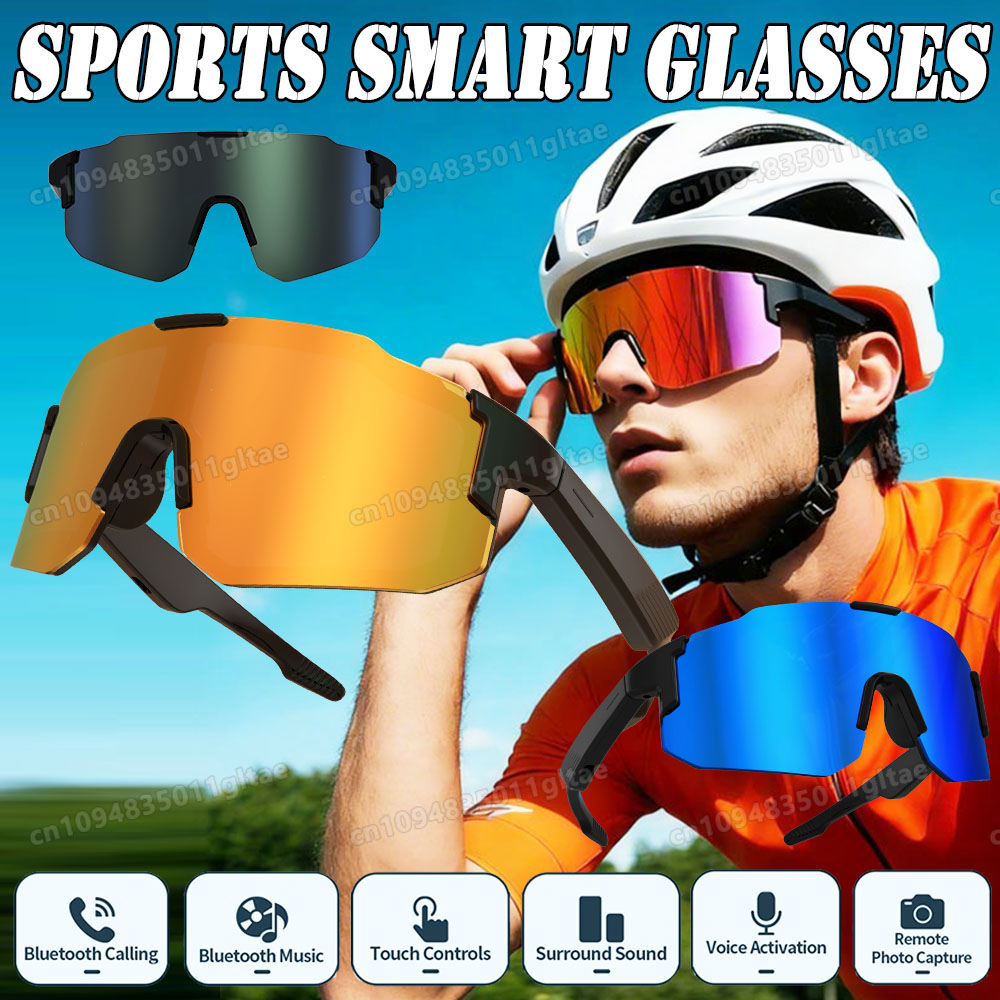 Gaming Glasses Blue - Gafas Inteligentes de Ciclismo con Cámara,