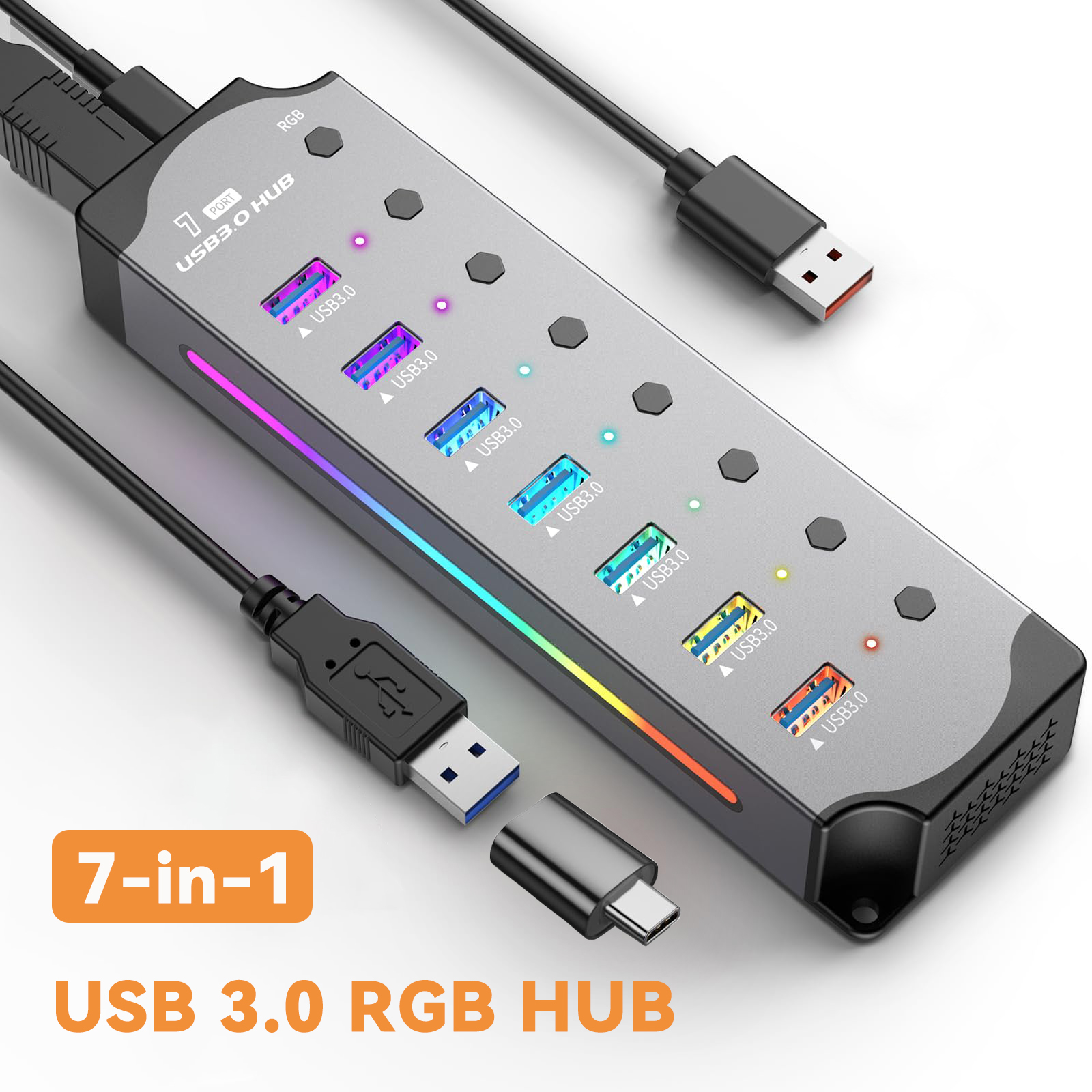 Esports Gaming Splitter - Hub USB 3,0 de alta velocidad,