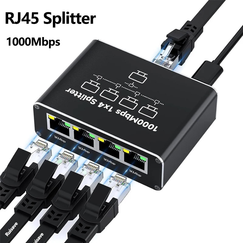 Esports Gaming Splitter - Adaptador de Extensión LAN Gigabit RJ45