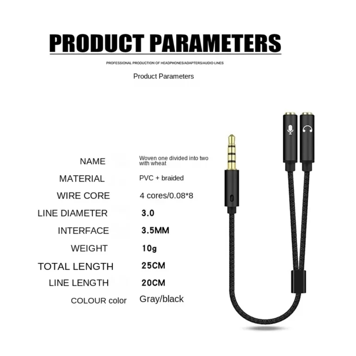 Divisor de auriculares 3,5 mm  - Esports Gaming Splitter reseña y precio