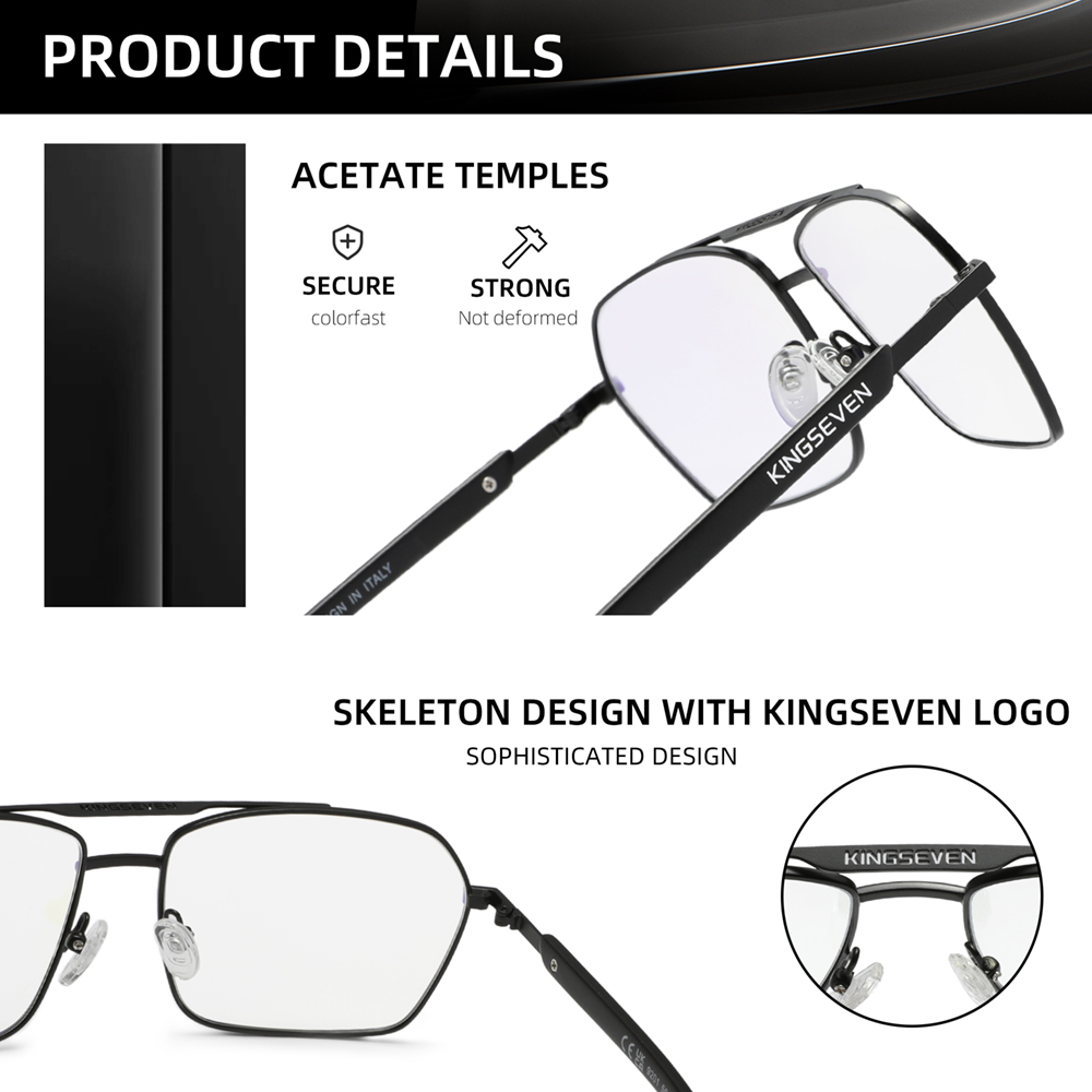 KINGSEVEN-gafas rectangulares  - Gaming Glasses Blue reseña y precio