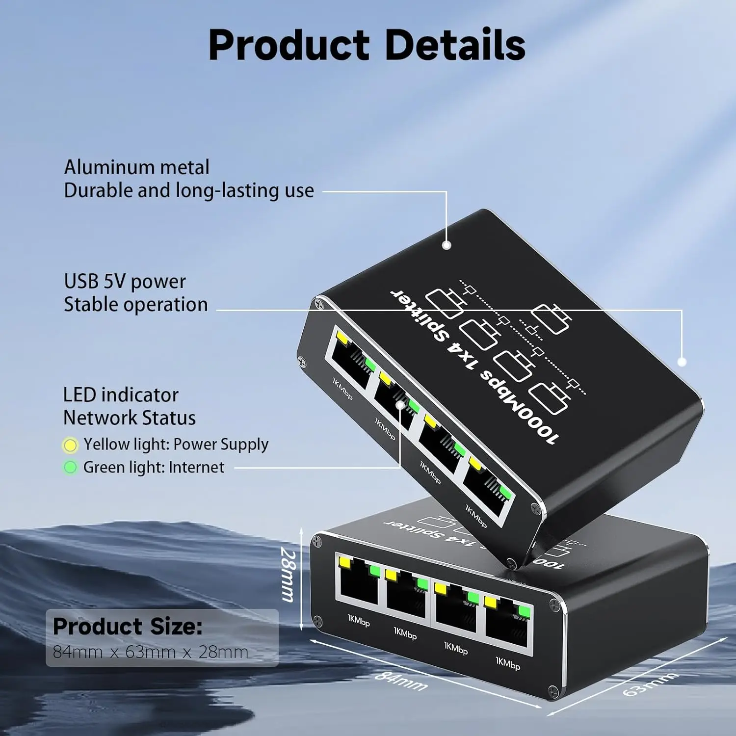 Adaptador de Extensión LAN Gig - Esports Gaming Splitter reseña y precio